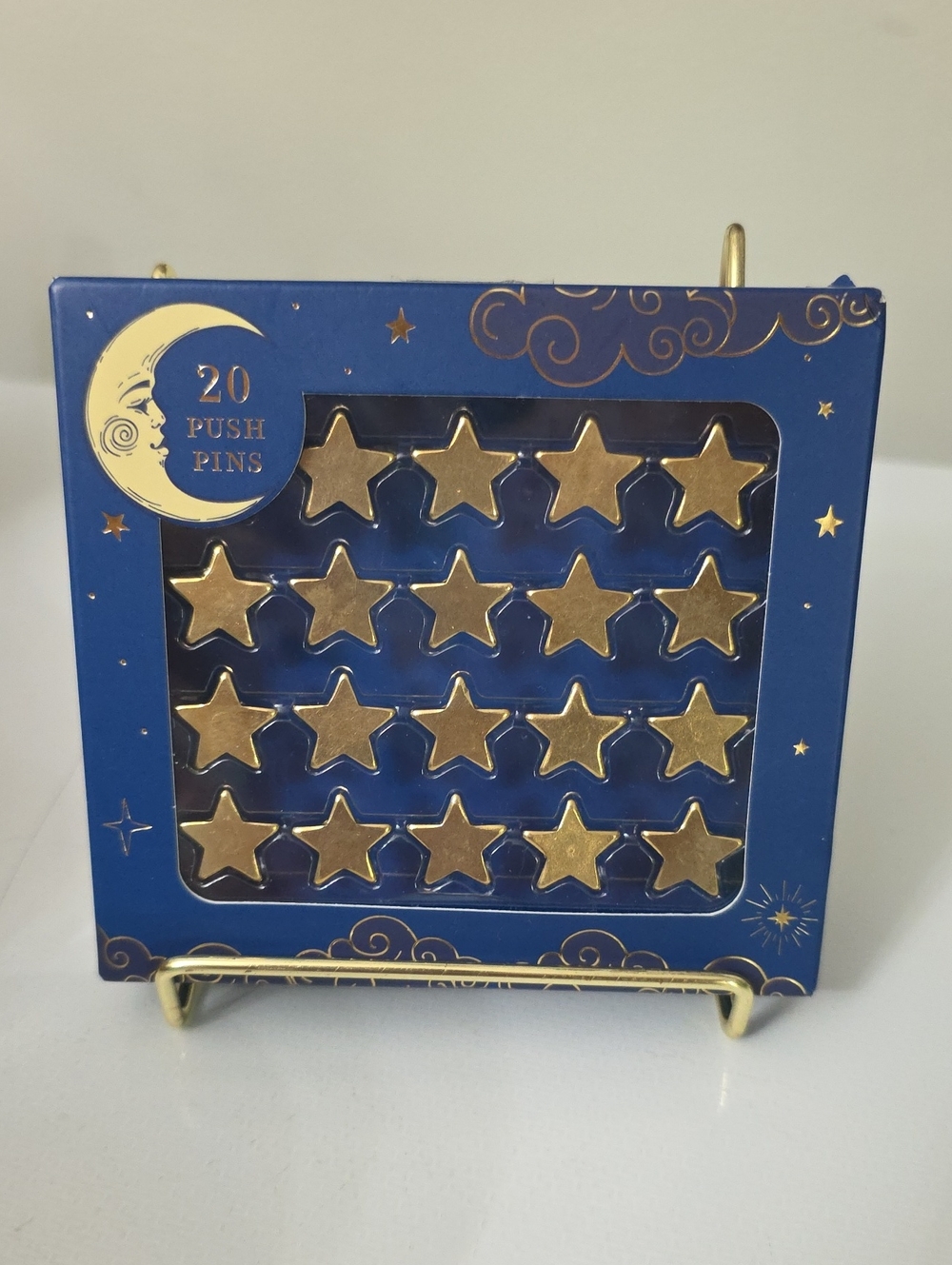 James Burke Collection Gold Push Pins, New-in-Box
